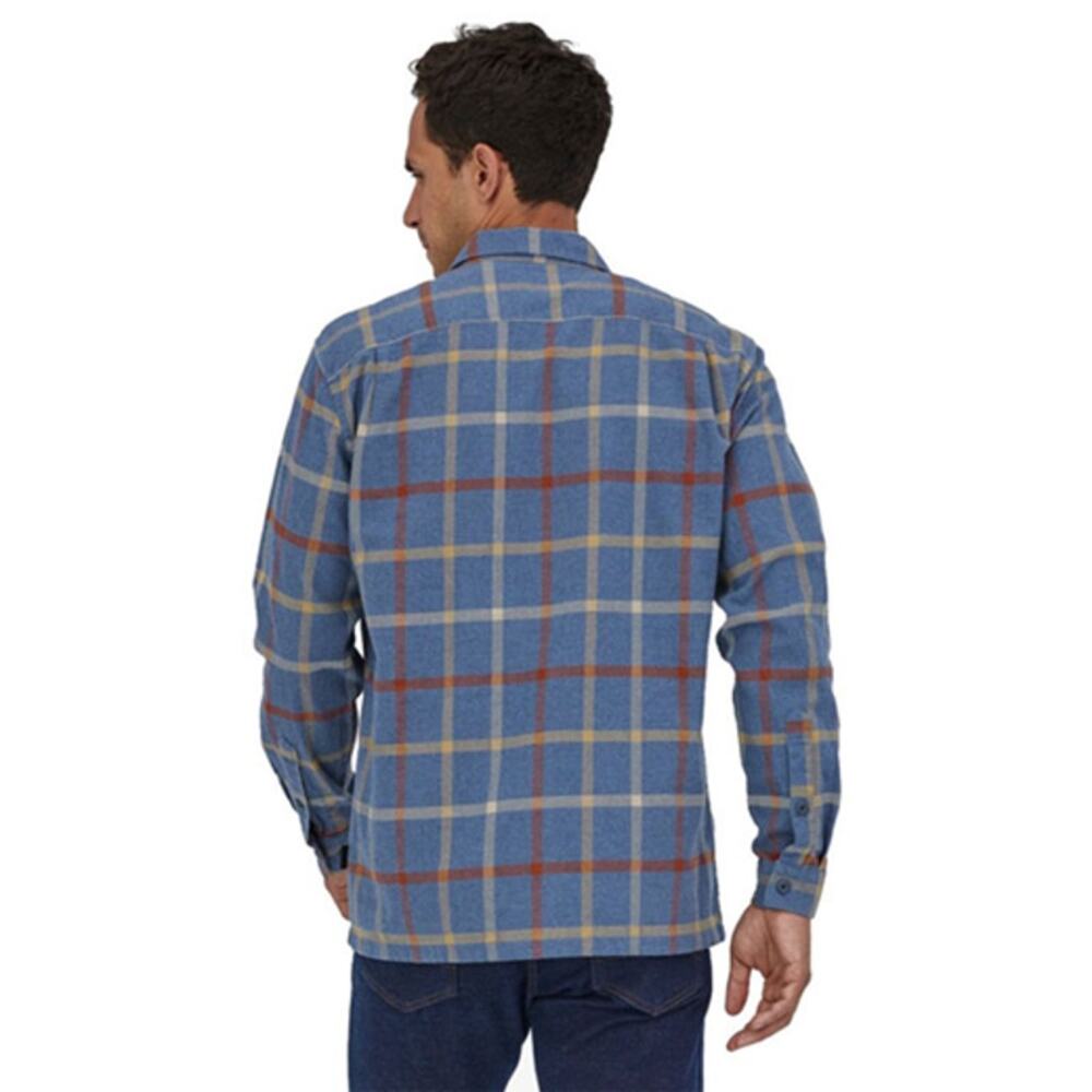Patagonia Fjord Flannel Plaid Organic Cotton Button Up Shirt Blue S - Picture 3 of 10